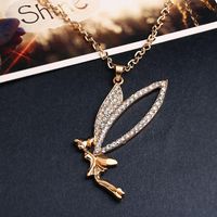 Exaggerated Doll Alloy Rhinestone Plating Women's Necklace main image 5