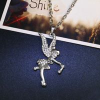 Womens Angel Rhinestone Alloy Necklaces Nhas120854 main image 4