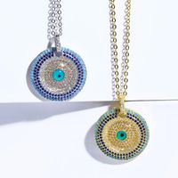 Womens Devils Eye With Zircon Copper Plated 18k Alloy Simple Necklaces Nhas120864 main image 1