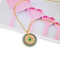 Womens Devils Eye With Zircon Copper Plated 18k Alloy Simple Necklaces Nhas120864 main image 3