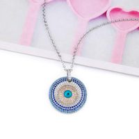 Womens Devils Eye With Zircon Copper Plated 18k Alloy Simple Necklaces Nhas120864 main image 4