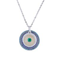 Womens Devils Eye With Zircon Copper Plated 18k Alloy Simple Necklaces Nhas120864 main image 7