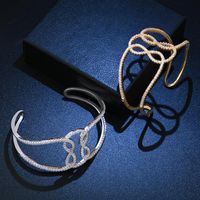 Womens Geometric Inlaid Zircon Copper Bbracelets &amp; Bangles Nhas120909 main image 4
