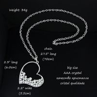 Womens Heart-shaped Electroplated Alloy Necklaces Nhas120910 main image 3
