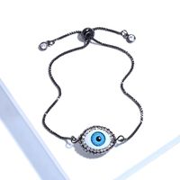 Européen Et Américain Oeil De Diable De Cuivre Incrusté Couleur Alliage De Zirconium Bracelet Blue Eye Bracelet De Femmes Simple Croix-frontière Nouvelle Arrivée Bra60 main image 1