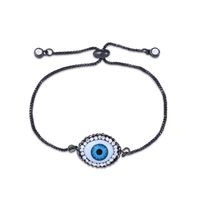 Européen Et Américain Oeil De Diable De Cuivre Incrusté Couleur Alliage De Zirconium Bracelet Blue Eye Bracelet De Femmes Simple Croix-frontière Nouvelle Arrivée Bra60 main image 4