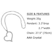 Yiwu Usine Gros Coréenne Style Chandail Chaîne Alliage Diamant Long Collier Amour Pendentif Nkn17 main image 3