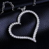 Yiwu Usine Gros Coréenne Style Chandail Chaîne Alliage Diamant Long Collier Amour Pendentif Nkn17 main image 4