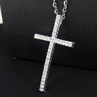 Couple-style Cross-studded Alloy Necklaces Nhas120934 main image 1