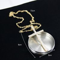 Couple-style Cross-studded Alloy Necklaces Nhas120934 main image 3