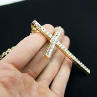 Couple-style Cross-studded Alloy Necklaces Nhas120934 main image 4