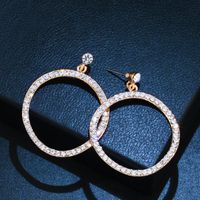 Européen Et Américain De Mode Femmes De Personnalité Géométrique Ronde Boucles D'oreilles À La Mode Tous-matching Complet-bijoux Boucles D'oreilles Oreille Hoop Bijoux Erm46 main image 1