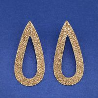 Womens Teardrop Electroplated Alloy Full Drill Hollow  Ocesrio Earrings Nhas121008 main image 3
