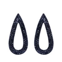 Womens Teardrop Electroplated Alloy Full Drill Hollow  Ocesrio Earrings Nhas121008 main image 7