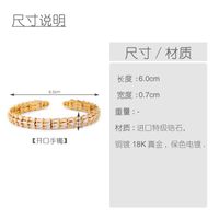 Womens Geometric Inlaid Zircon Copper Bracelets &amp; Bangles Nhas121012 main image 4