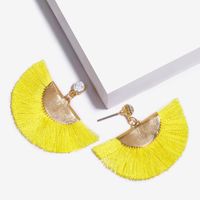 Womens Fan-shaped Rhinestone Alloy Tassel Soaring Earrings Nhas121051 main image 4