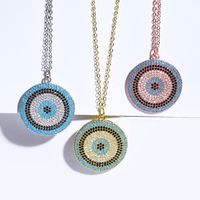 Womens Devils Eye With Zircon Copper Plated  Simple Necklaces Nhas121065 main image 2