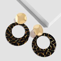 Europäische Und Amerikanische Einfache Heiß Verkaufte Geometrische Ohrringe  Neue Acryl Acetat Platte Leoparden Ohrringe Erp61 main image 3