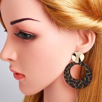 Europäische Und Amerikanische Einfache Heiß Verkaufte Geometrische Ohrringe  Neue Acryl Acetat Platte Leoparden Ohrringe Erp61 main image 6