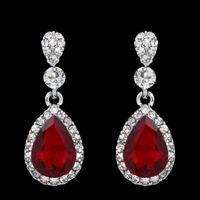 Womens Teardrop-shaped Imitated Crystal Alloy Soaring Earrings Nhas121117 main image 35