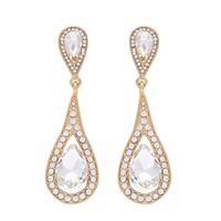 Womens Teardrop-shaped Imitated Crystal Alloy Soaring Earrings Nhas121117 main image 36