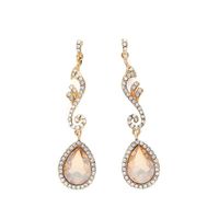 Womens Teardrop-shaped Imitated Crystal Alloy Soaring Earrings Nhas121117 main image 26