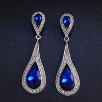 Womens Teardrop-shaped Imitated Crystal Alloy Soaring Earrings Nhas121117 main image 45