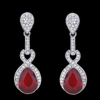 Womens Teardrop-shaped Imitated Crystal Alloy Soaring Earrings Nhas121117 main image 21