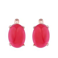 Européen Et Américain Nouvelle Boucle D'oreille Accessoires 585 Or Rose Boucles D'oreilles Rubis Femelle Haut De Gamme Rétro Gracieux Boucles D'oreilles Erp47 sku image 1