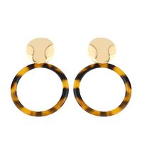 Europäische Und Amerikanische Einfache Heiß Verkaufte Geometrische Ohrringe  Neue Acryl Acetat Platte Leoparden Ohrringe Erp61 sku image 1
