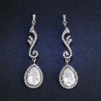 Womens Teardrop-shaped Imitated Crystal Alloy Soaring Earrings Nhas121117 sku image 14