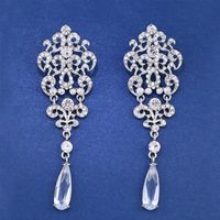 Womens Teardrop-shaped Imitated Crystal Alloy Soaring Earrings Nhas121117 sku image 36