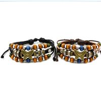 Womens Floral Rhinestone Leather Bracelet Nhhm121335 main image 6