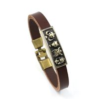 Unisex Cartoon Character Alloy Ornament Leather Bracelet Nhhm121411 main image 3