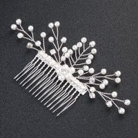Womens Floral Electroplating Alloy Simple Hair Comb Nhhs121426 main image 4