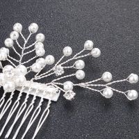 Womens Floral Electroplating Alloy Simple Hair Comb Nhhs121426 main image 5