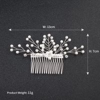 Womens Floral Electroplating Alloy Simple Hair Comb Nhhs121426 main image 6