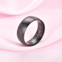 Unisex U-shaped Fashion Atmosphere Nobles Matte Inside And Outside Ball  Stainless Steel Rings Nhtp121470 main image 4