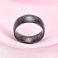 Unisex U-shaped Fashion Atmosphere Nobles Matte Inside And Outside Ball  Stainless Steel Rings Nhtp121470 main image 6