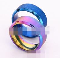 Fashion Unisex Geometry Classic Double Beveled Matte  Titanium Steel Ring Nhtp121501 main image 1
