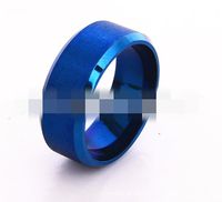 Fashion Unisex Geometry Classic Double Beveled Matte  Titanium Steel Ring Nhtp121501 main image 3
