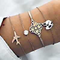 Womens  Fashion Aircraft Fox Plating Alloy Bracelet Nhbq121351 sku image 1