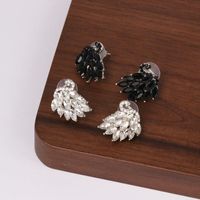 Womens Black Swan With Rhinestones Alloy Earrings Nhjj121610 main image 6