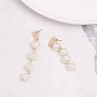 21921 Jujia Koreanische Perlen Ohrringe Ohrringe Frauen Einfache Temperament Ohrringe Retro Stil Quaste Ohrknochen Clip Frauen main image 1