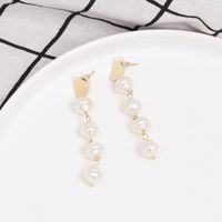 Womens Retro Wind Tassel Shell And Beads Alloy Earrings Nhjj121625 main image 3