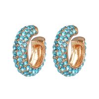 Fashion Geometric Diamond Alloy Artificial Gemstones Earrings Ear Studs main image 10
