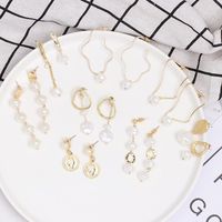 Womens Temperament Shell And Beads Alloy Earrings Nhjj121727 main image 1