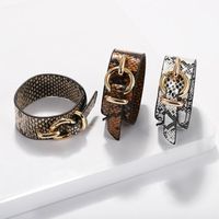 2019 Neues Trend Iges Leder Armband Schlangen Haut Leoparden Muster Plüsch Armband Kunstleder Verstellbares Leder Armband main image 6