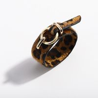 2019 Neues Trend Iges Leder Armband Schlangen Haut Leoparden Muster Plüsch Armband Kunstleder Verstellbares Leder Armband main image 9