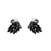 Womens Black Swan With Rhinestones Alloy Earrings Nhjj121610 sku image 1